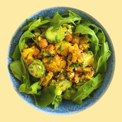 cauliflower chickpea bowl